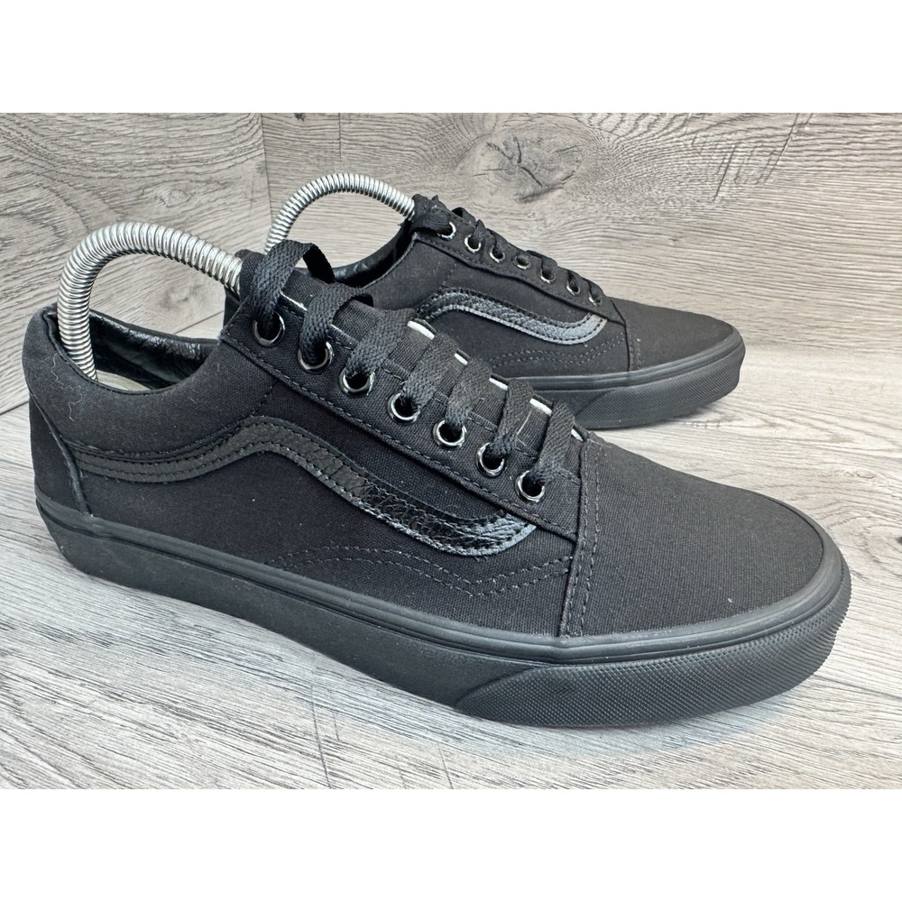 Vans Old Skool Black Canvas Lace-Up Low Top Sneakers Men's US 8.5 Women's 10